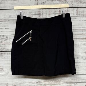 Jamie Sadock Black Skort with Silver Zip Details Size 4
